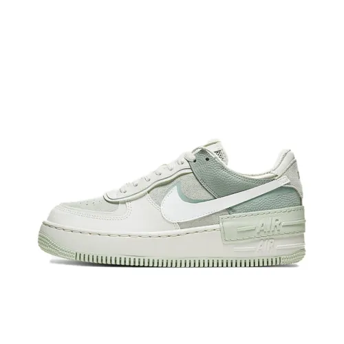 Nike Air Force 1 Shadow Low Топ Скейтборд Кроссовки Женские Серый Зеленый