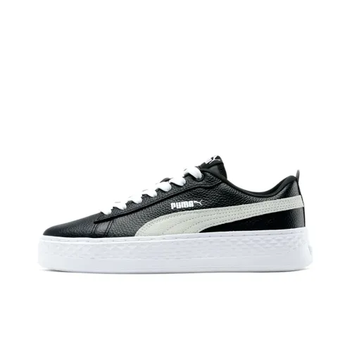 PUMA Платформа Кожа Низкий Топ Скейтборд Кроссовки Женские Черные