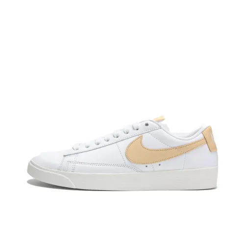 Nike Blazer LE Покрытие Slip-Resistant Низкие Кроссовки для Скейтбординга Женские Белые Розовые