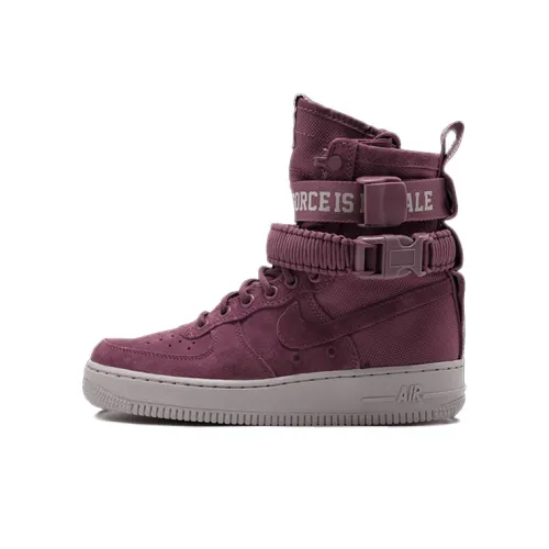 Nike Air Force 1 Vintage Wine Покрытие Slip-resistant High Top Скейтбординг Кроссовки Женские Бургунди
