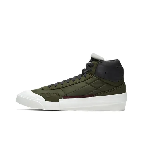 Nike Drop Тип MID Non Slip Легкие Скейтборд Кроссовки Топ Унисекс Оливково-зеленый