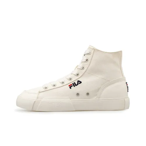 FILA FUSION Block High BROGUE MID Топ Скейтборд Кроссовки Женские Молочно-белые