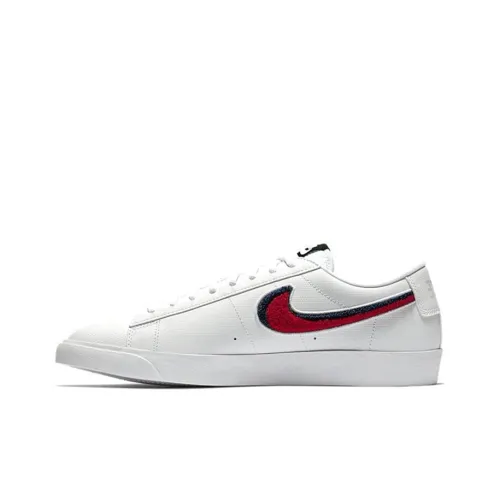 Nike Blazer Slip-resistant Abrasion-resistant Low-top Skateboard Shoes Men's White Red Найк Блэйзер Slip-resistant Abrasion-resistant Низкие кеды для скейтбординга Мужские Белый Красный
