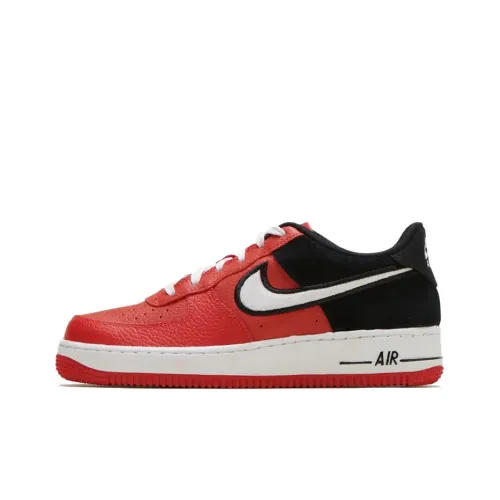 Nike Air FORCE 1 LV8 1 Low Топ Скейтборд Кроссовки Женские Черный Красный Пэчворк