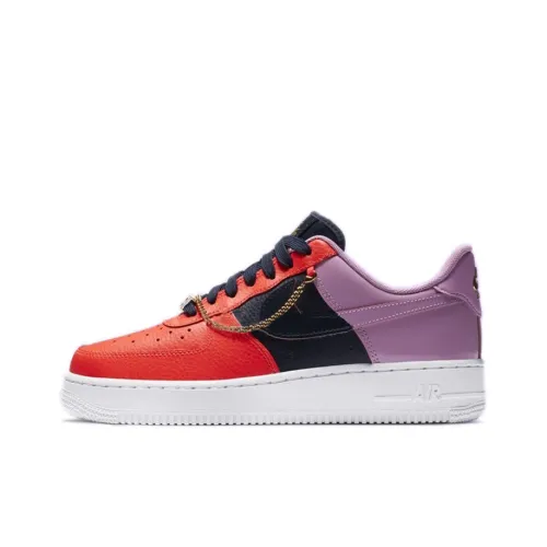 Nike Air FORCE 1 Low Топ Скейтборд Кроссовки Женские Красный Черный Фиолетовый