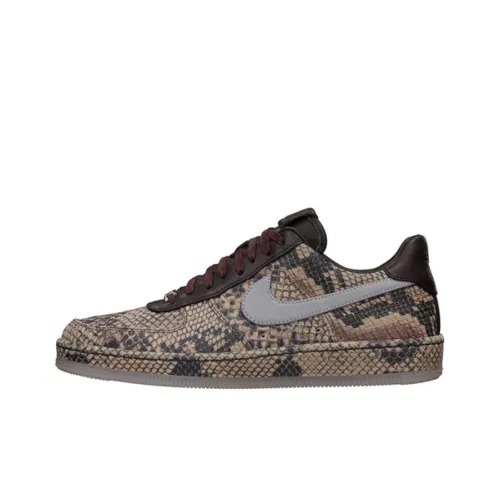Nike Air Force 1 Downtown Python Low Top Скейтборд Кроссовки Мужские Серый Черный Змеиная Кожа С принтом