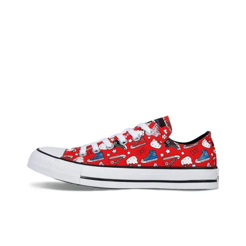 Hello Kitty x Converse Chuck Taylor All Star Slip Resistant Abrasion Resistant Low Top Скейтборд Кроссовки Unisex Red