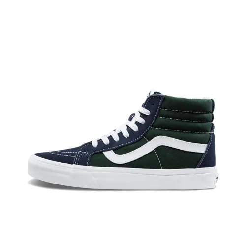 Vans SK8 Reissue High Топ Скейтборд Кроссовки Унисекс Синий Зеленый