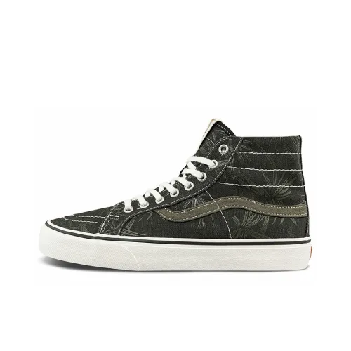 VANS SK8 High Топ Скейтборд Кроссовки Унисекс Черный Чернильно-зеленый