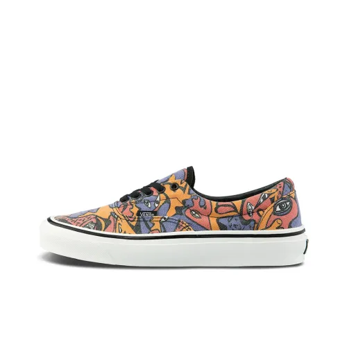 VANS Era L Low Топ Скейтборд Кроссовки Унисекс Оранжевый Фиолетовый