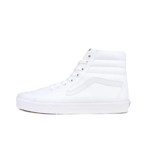VANS SK8 Pure White Кожаные высокие кроссовки для скейтбординга унисекс чисто белый