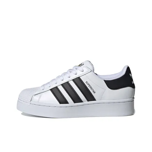 Adidas Originals Superstar Series Смелый Низкий Топ Скейтборд Кроссовки Женские Ярко-белый Черный