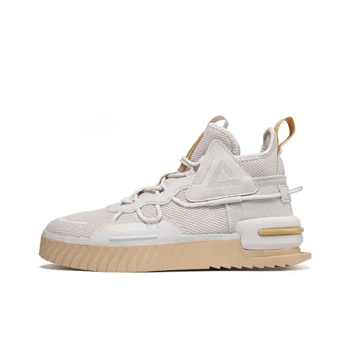 PEAK Taichi Игрок HIGH Покрытие Противоскользящие и Устойчивые к Износу Скейтборд Кроссовки Мужские Ivory White