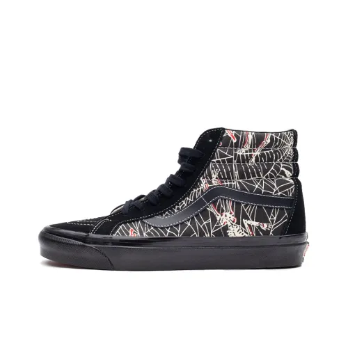 VANS SK8 High Топ Скейтборд Кроссовки Унисекс Черный паук Web