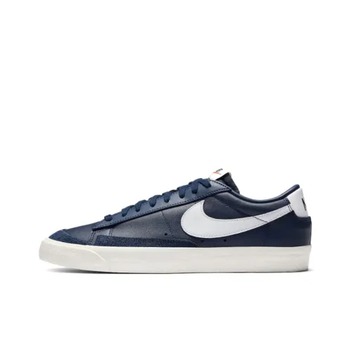Nike Blazer 77 Vintage Slip-Resistant Abrasion-Resistant Low-Top Skateboard Shoes Unisex Midnight Blue