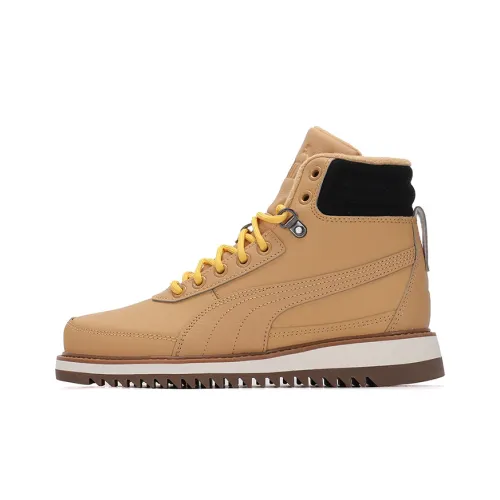 PUMA Desierto V2 C High Топ Скейтборд Кроссовки Унисекс Коричневый