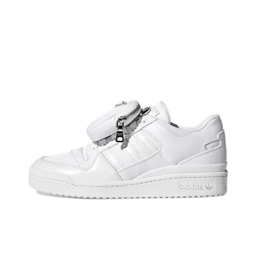 Adidas Originals x PRADA RE Нейлон FORUM Низкие Скейтборд Кроссовки Унисекс Белый