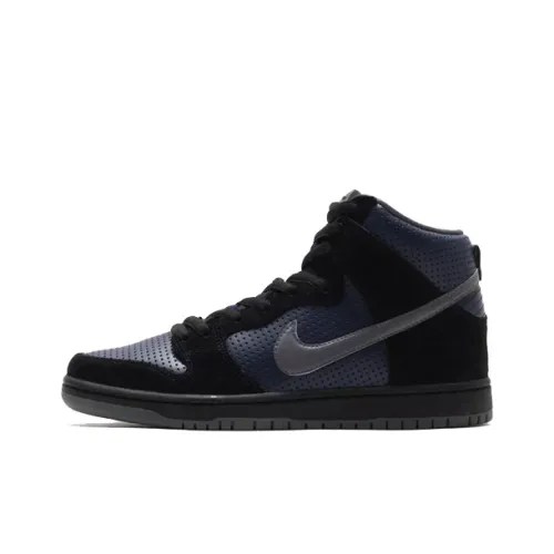 Nike Dunk SB Dunk SB High Нескользящий Легкий Высокий Топ Скейтборд Кроссовки Мужские Черные