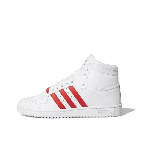 Adidas Originals Top Ten HI High Скейтборд Кроссовки Унисекс Белый Красный