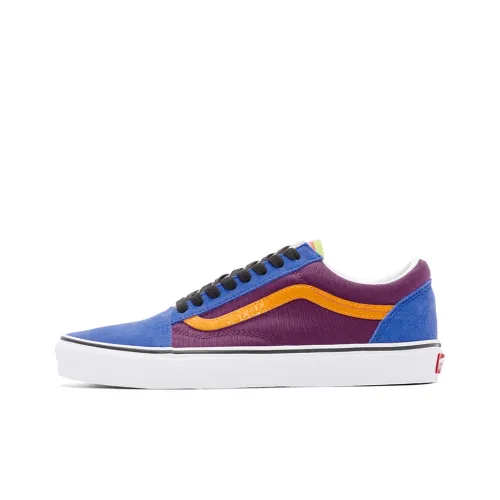 Vans Old Skool Collection Низкие Кроссовки для Скейтбординга Унисекс Желто-фиолетовые