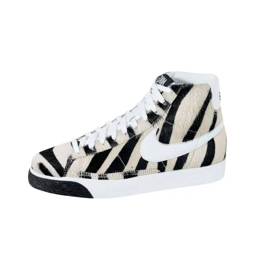 Nike Blazer SB 'Зебра' GS MID Топ Скейтборд Кроссовки Черный Белый Подростки