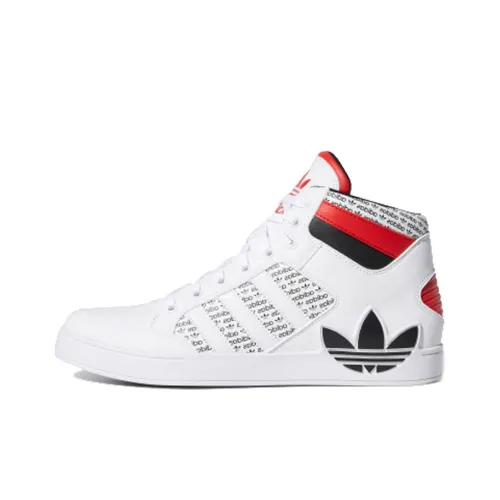 Adidas Originals Hardcourt Hi High Скейтборд Кроссовки Унисекс Белый Красный