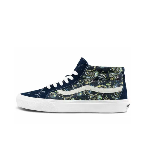 VANS SK8 Reissue MID Топ Кроссовки для скейтбординга Унисекс Морской синий