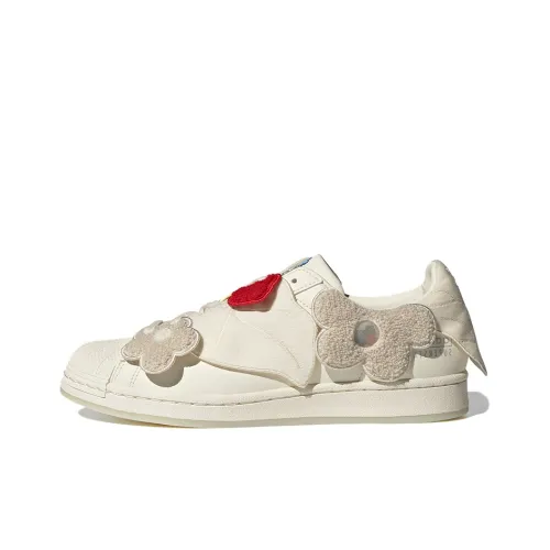 Melting Sadness x Adidas Originals Superstar Series 'Пчелка с YOU' Низкие Скейтборд Кроссовки Unisex Бежевый Белый Красный