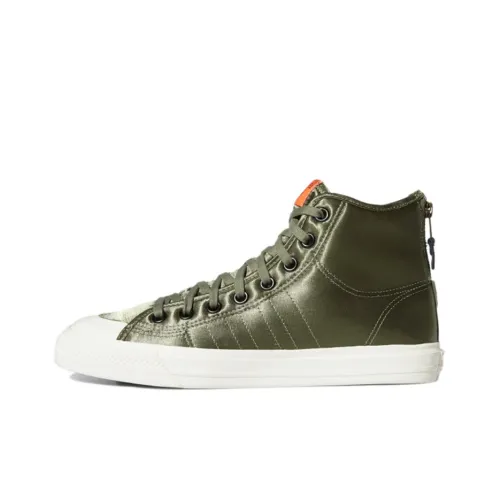 Adidas Originals NIZZA Hi Rf Высокие Кроссовки для скейтбординга Унисекс Зеленые