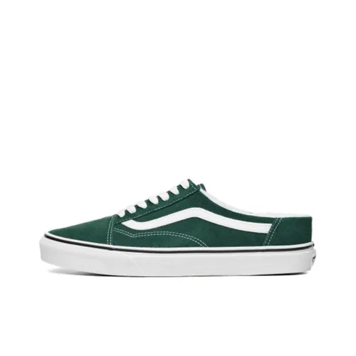 Vans Old Skool Low Топ Скейтборд Кроссовки Женские Темно-зеленый