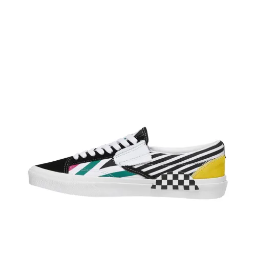VANS Slip On Low Top Скейтборд Кроссовки Унисекс Черный Зеленый
