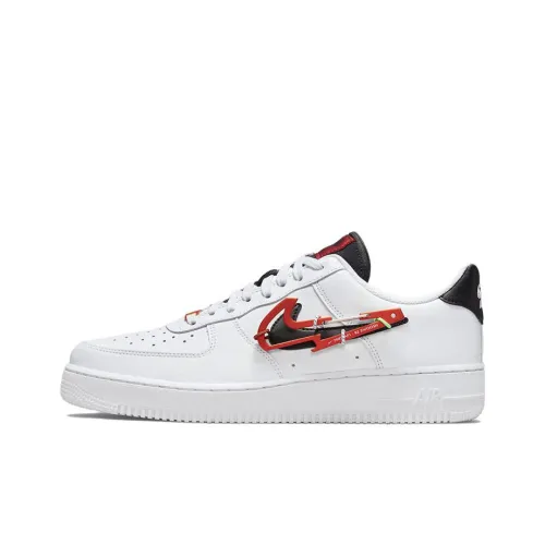 Nike Air FORCE 1 '07 PRM 'Carabiner Swoosh' Низкие Скейтбординг Кроссовки Мужские Черный Белый Красный