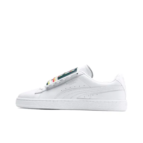 PUMA Basket Значок Низкие Кроссовки для скейтбординга Женские Белые