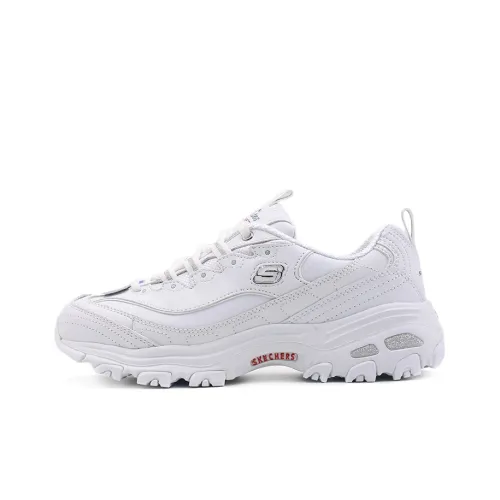Skechers D'LITES Series Свежий Start Little White Bear Низкие Кроссовки для скейтбординга Women's White