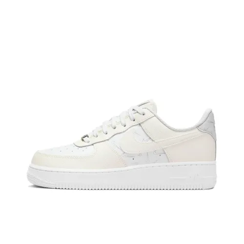 Nike Air Force 1 Slip Resistant Abrasion Resistant Легкий Низкий Топ Скейтбординг Кроссовки Женские Белый Желтый