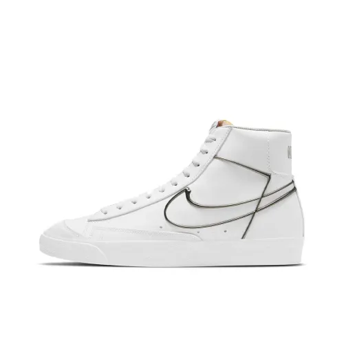 Nike Blazer '77 'Металлик Pewter' Противоскользящие Амортизирующие Устойчивые к износу MID Топ Скейтборд Кроссовки
