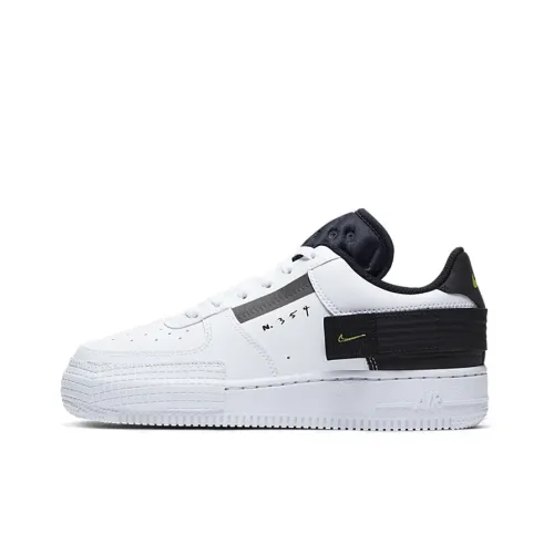 Nike Air Force 1 Тип Anti-Slip Lightweight Низкий Топ Скейтбординг Кроссовки Женские Черный Белый