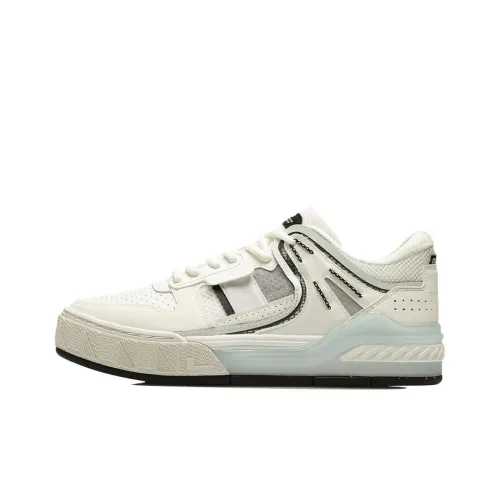 LiNing Dawn Light Slip-Resistant Abrasion-Resistant Легкие Низкие Кроссовки для скейтбординга Мужские Белые Черные