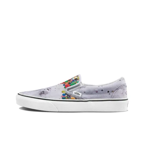 Vans Slip On Series Low Топ Скейтборд Кроссовки Унисекс Серый