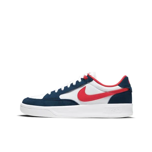 Nike SB Adversary PRM Slip-on Resistant Lightweight Abrasion-resistant Low-top Skateboard Shoes Unisex White Blue Red Найк SB Adversary PRM Слип-он Прочный Легкий Устойчивый к истиранию Низкий Топ Скейтборд Кроссовки Унисекс Белый Синий Красный