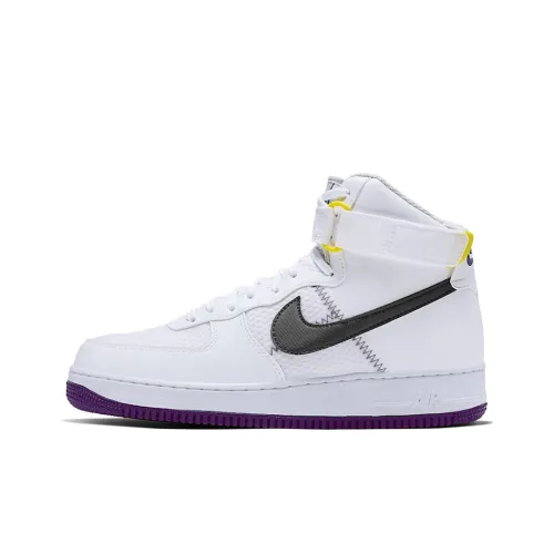 Nike Air FORCE 1 High Топ Скейтборд Кроссовки Мужские Белый Фиолетовый