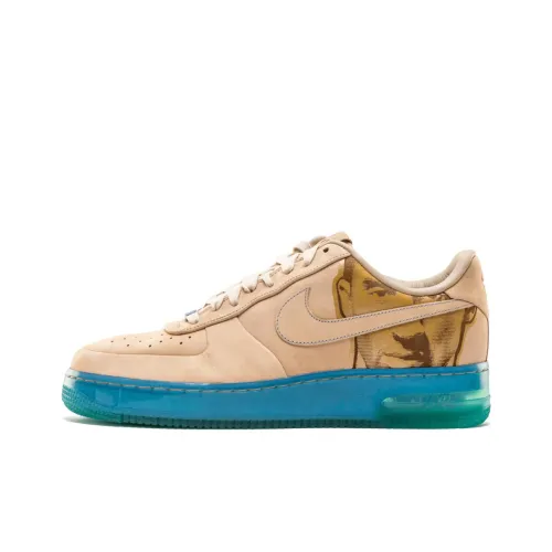 Nike Air Force 1 Low Топ Скейтборд Кроссовки Мужские Бежевый Желтый Синий