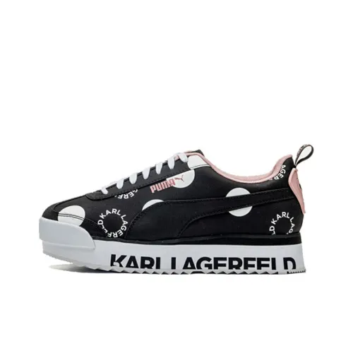 PUMA Roma AMOR Polkadot X KARL LAGERFELD Низкие Кроссовки для скейтбординга Женские Черные