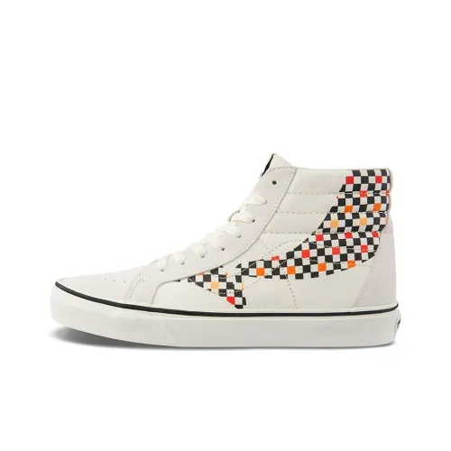 VANS SK8 Reissue Высокие Кроссовки для скейтбординга Унисекс Белый Многоцветный