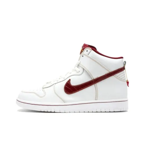 nike Dunk SB Mafia Pack High Top Скейтборд Кроссовки Мужские Белый Красный