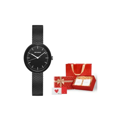 ISSEY MIYAKE Кварцевый механизм ремешок из нержавеющей стали женские часы черный циферблат