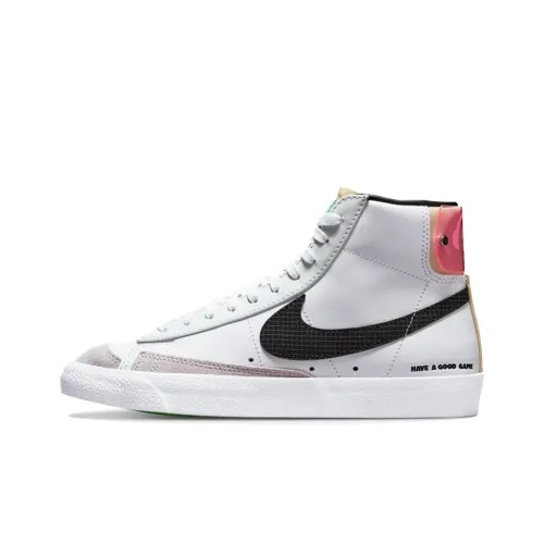 Nike Blazer Mid Топ Кроссовки для скейтбординга Женские Белые Черные Розовые