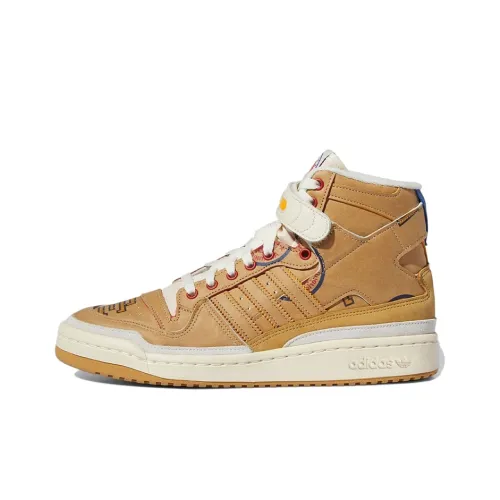 Eric Emanuel x Adidas Originals FORUM 84 High 'McDonald's All American' Высокие Скейтборд Кроссовки Унисекс Коричневый