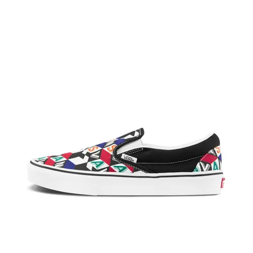 VANS Slip On Амортизация Устойчивый к истиранию Легкий и Дышащий Скейтбординг Кроссовки Низкие Unisex Multicolor