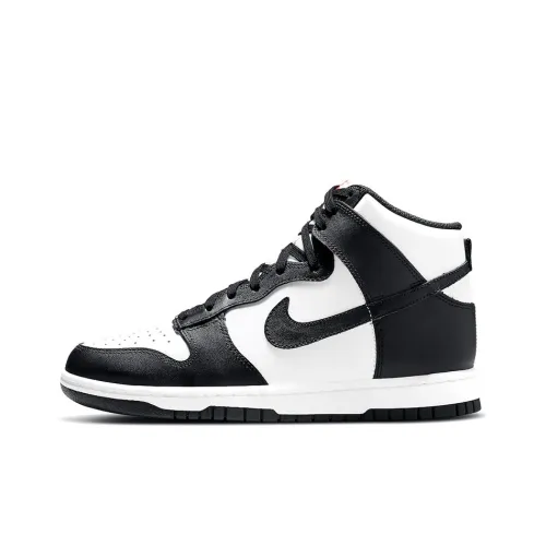 Nike Dunk High Топ Скейтборд Кроссовки Женские Черный Белый